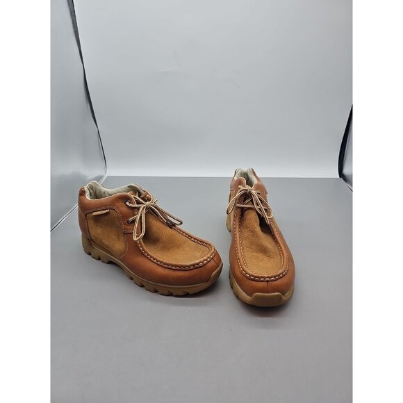Perry Ellis America Lace Up Chukka Brown Tan  Boots Size 10 Mens Womens 11.5 - Picture 1 of 7